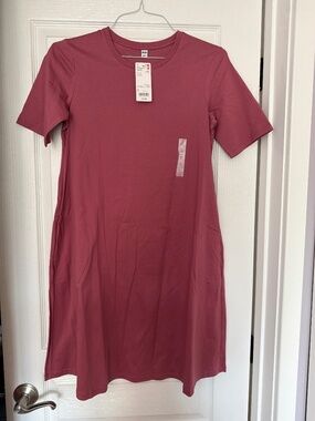 Uniqlo T-Shirt Dress | Size S | Pink | New With Tags